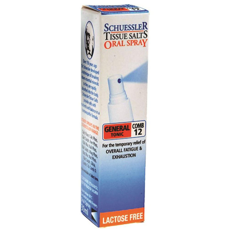 Schuessler Tissue Salts Comb 12 General Tonic 30ml Spray