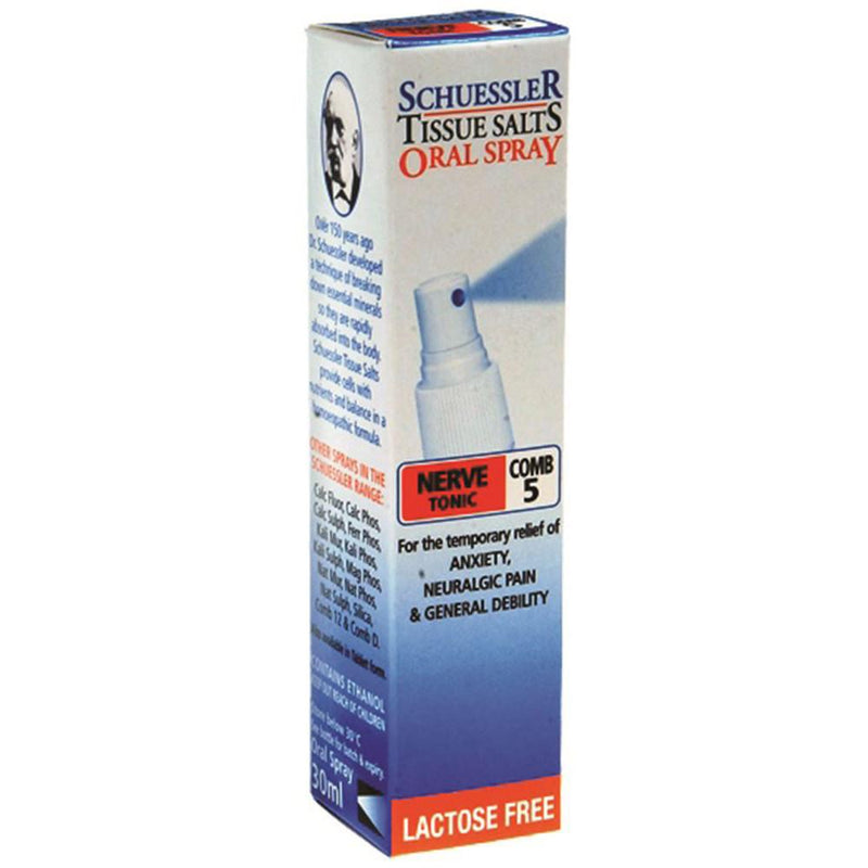 Schuessler Tissue Salts Comb 5 Nerve Tonic 30ml Spray