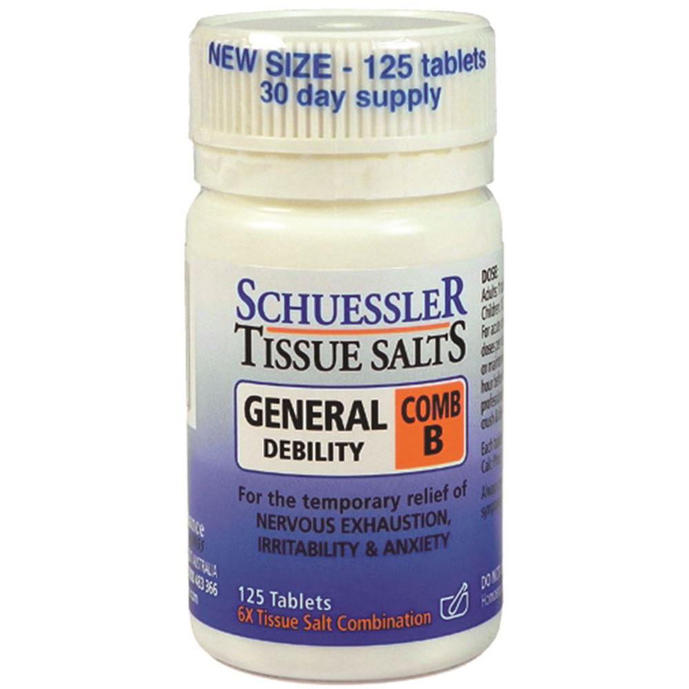 Schuessler Tissue Salts Comb B General Debility 125t