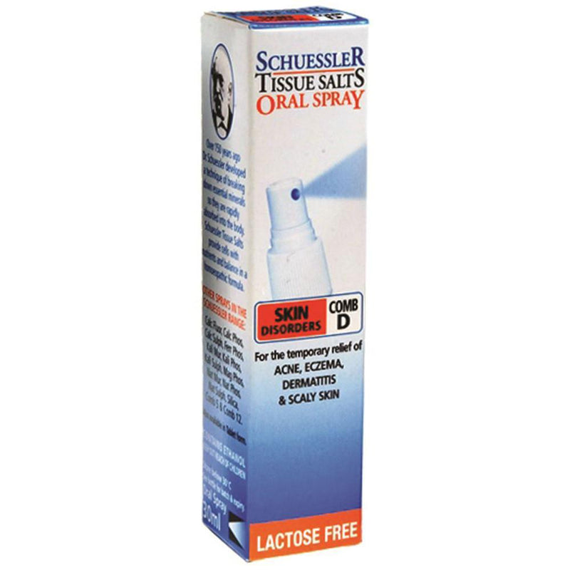 Schuessler Tissue Salts Comb D Skin Disorders 30ml Spray