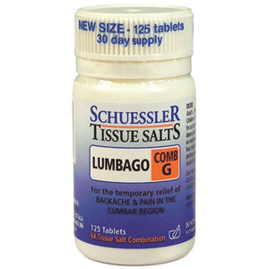 Schuessler Tissue Salts Comb G Lumbago 125t