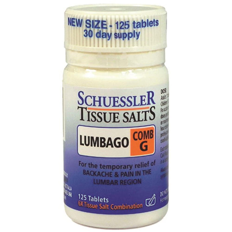 Schuessler Tissue Salts Comb G Lumbago 125t