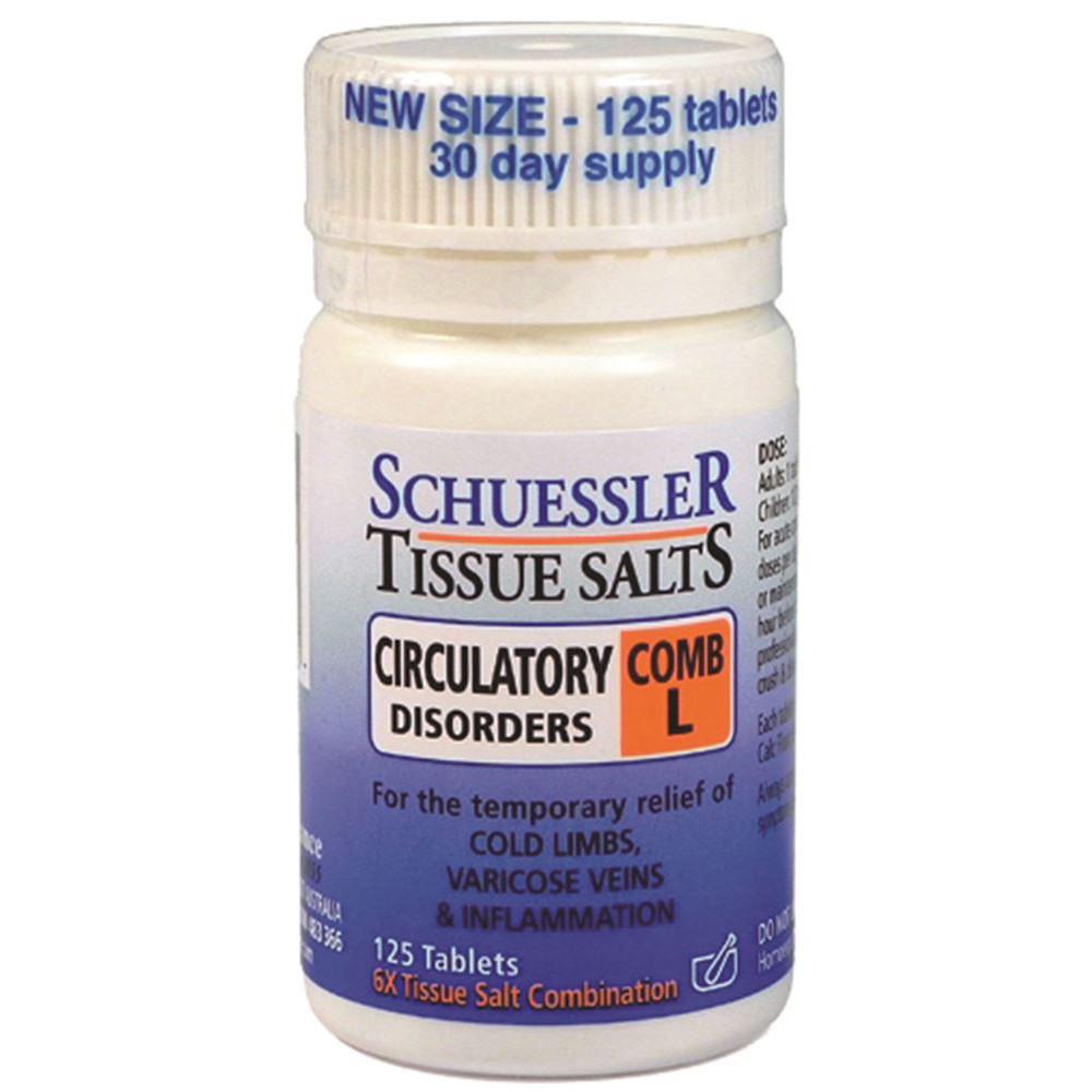 Schuessler Tissue Salts Comb L Circulatory Disorders 125t