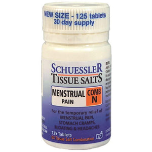 Schuessler Tissue Salts Comb N Menstrual Pain 125t