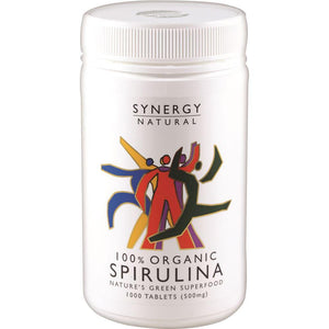 Synergy Natural Organic Spirulina 500mg 1000t