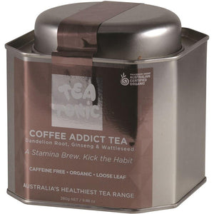 Tea Tonic Organic Coffee Addict Tea Tin 280g