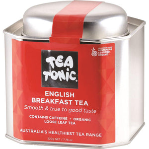 Tea Tonic Organic English Breakfast Tea Tin 220g