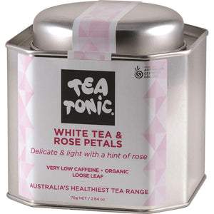 Tea Tonic Organic White Tea & Rose Petals Tea Tin 75g