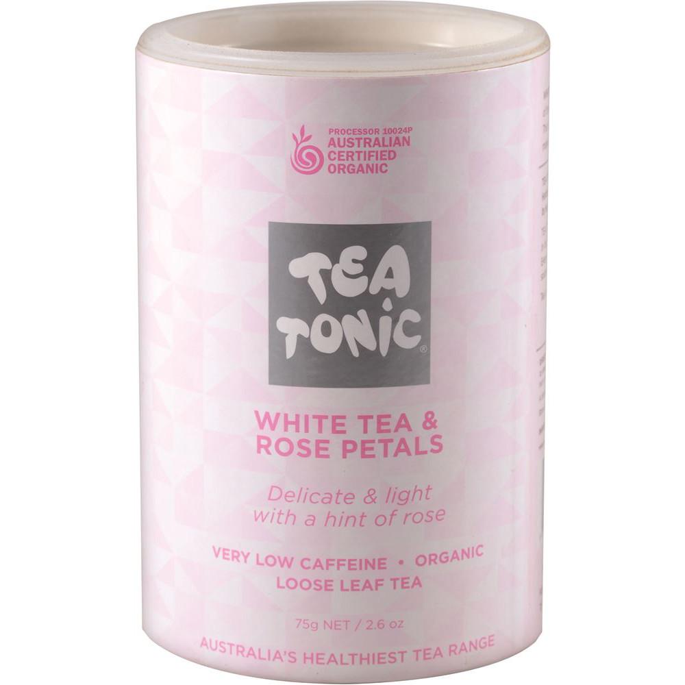 Tea Tonic Organic White Tea & Rose Petals Tea Tube 75g