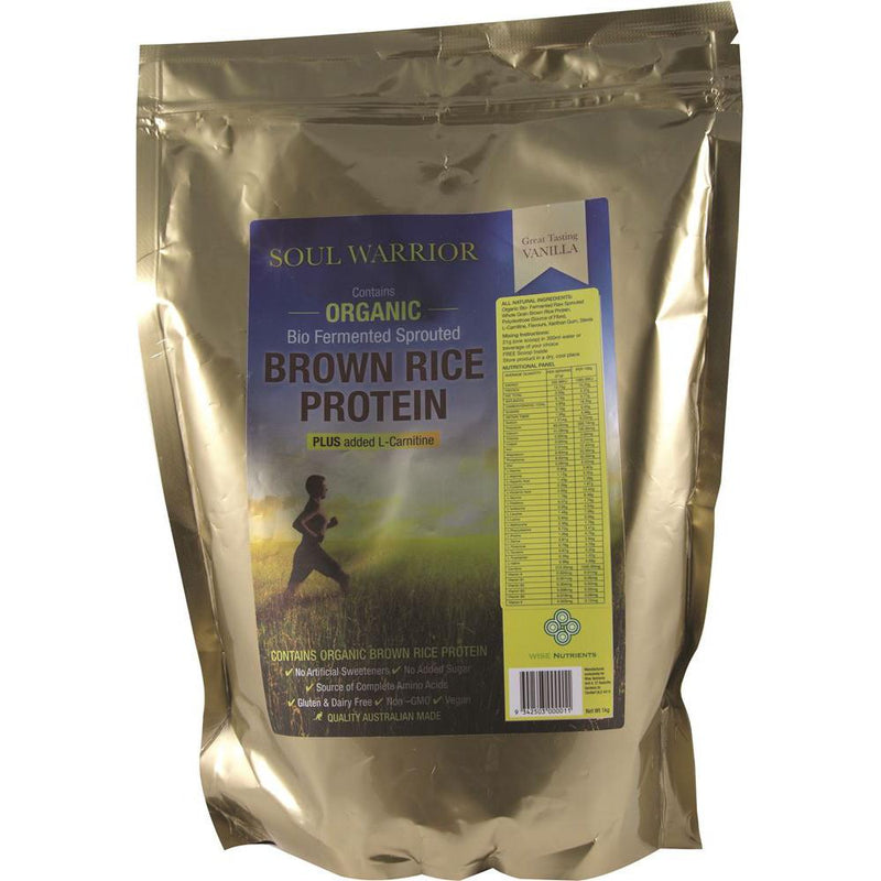 Wise Nutrients Soul Warrior Rice Protein Vanilla L-Carnitine 1kg